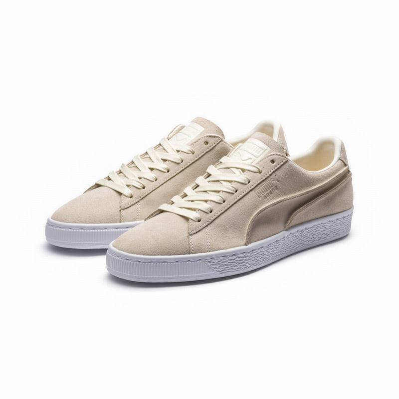 Basket Puma Suede Classic Exposed Seams Homme Blanche Soldes 891DTGEH